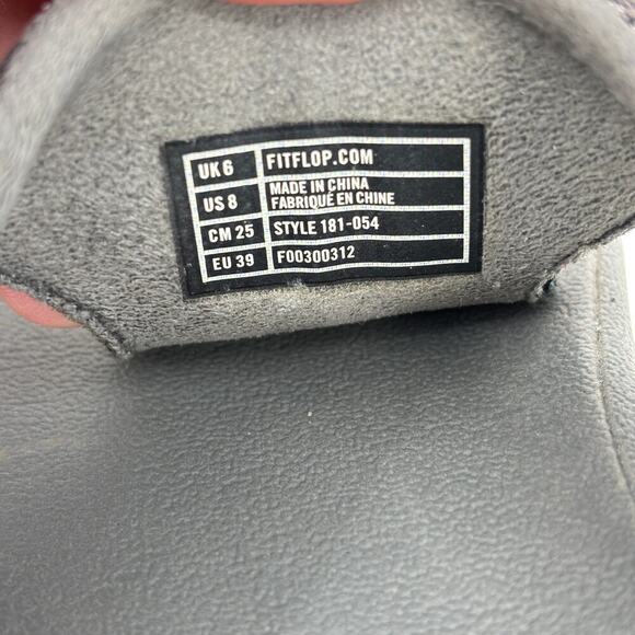 FitFlop Thong Sandals Size 8 Jeweled Metallic Slip On Toe Post Flip Flop Shimmer - Picture 7 of 10